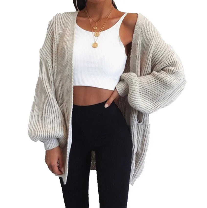 Winter Coat Loose Knitted Sweater Cardigan - Di Supremo