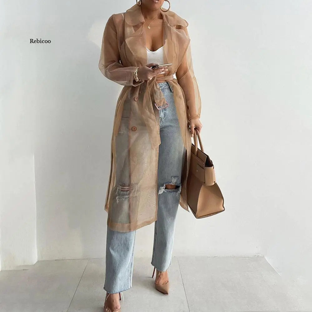 Women Fashion See Through Outdoor Tops - Di Supremo