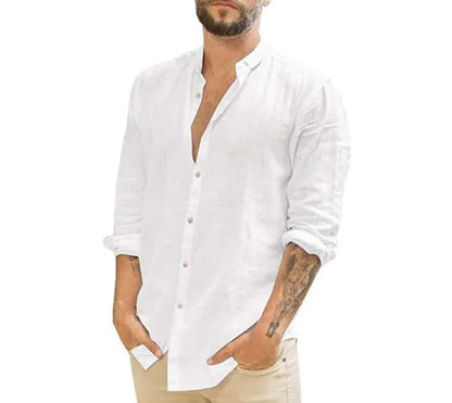Solid Color Collar Shirt - Di Supremo