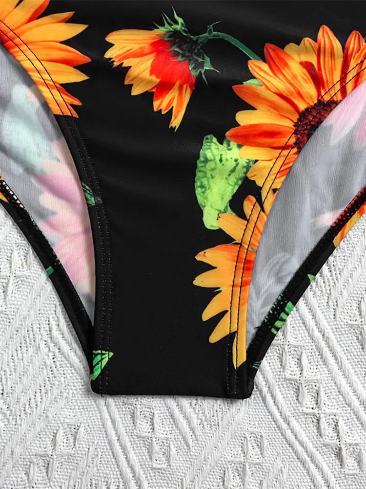 Floral High-Waist Bikini Set - Di Supremo