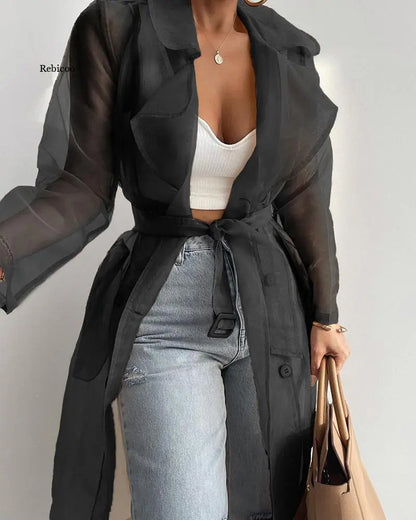 Women Fashion See Through Outdoor Tops - Di Supremo