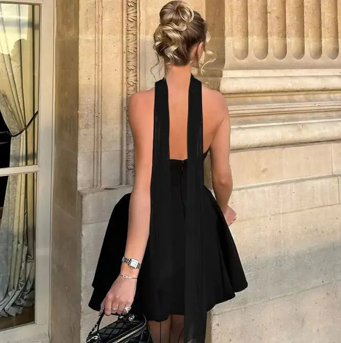 Sexy Tube Top Dress With Back Zipper Short Dress - Di Supremo