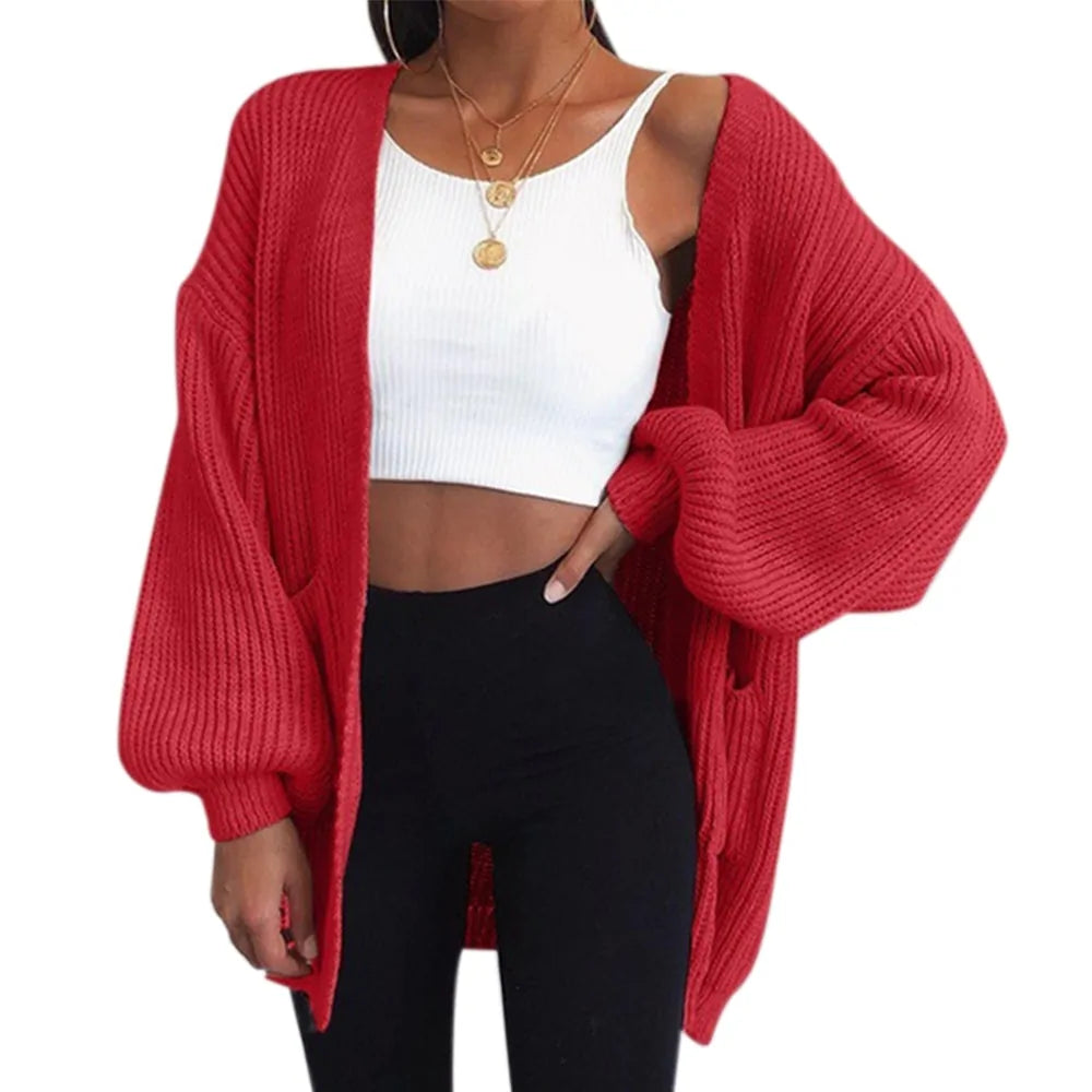 Winter Coat Loose Knitted Sweater Cardigan - Di Supremo
