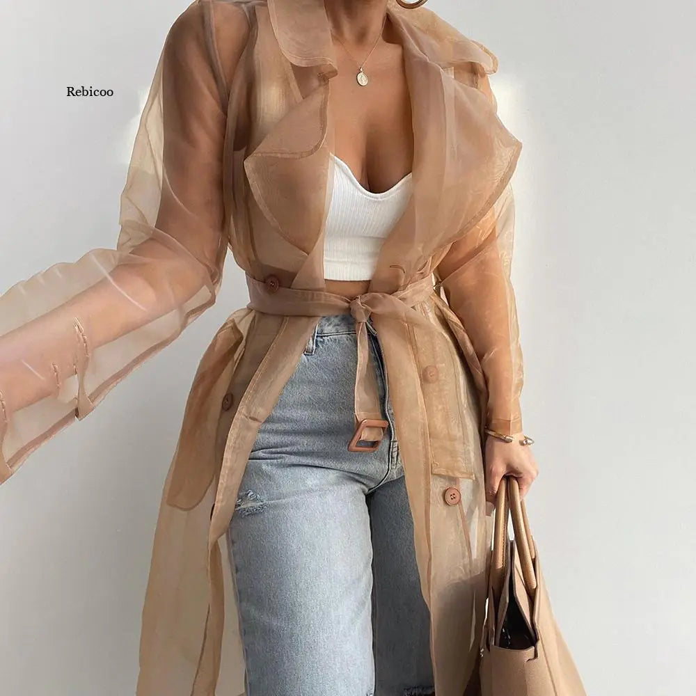 Women Fashion See Through Outdoor Tops - Di Supremo