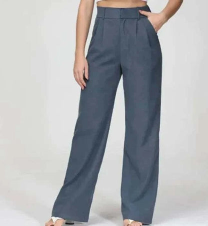 High Waist Straight Trousers - Di Supremo