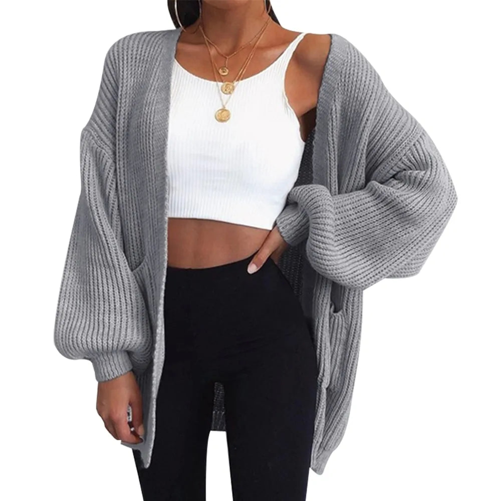 Winter Coat Loose Knitted Sweater Cardigan - Di Supremo
