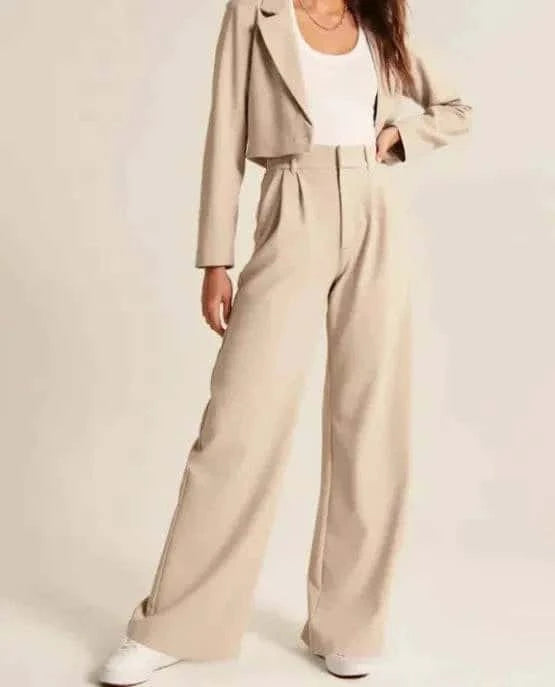 High Waist Straight Trousers - Di Supremo