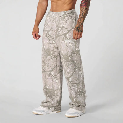 Camouflage Printing Straight-Leg Trousers - Di Supremo