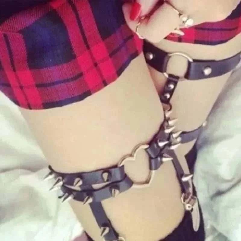 Punk Elastic Leg Strap Goth Suspender My Shop Saver
