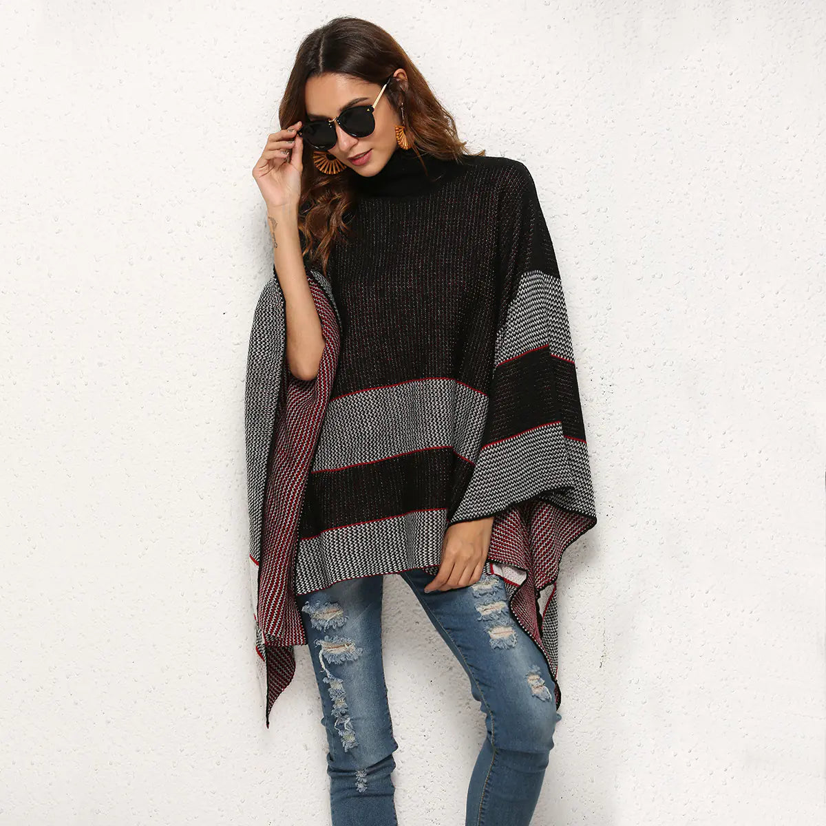 Cape Turtleneck Sweater - Di Supremo