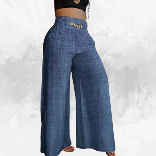 High-Waist Wide-Leg Palazzo Pants - Di Supremo