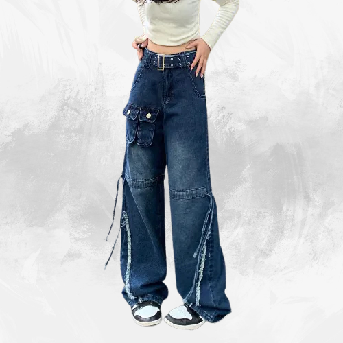 High Waist Loose Fit Wide Leg Jeans - Di Supremo