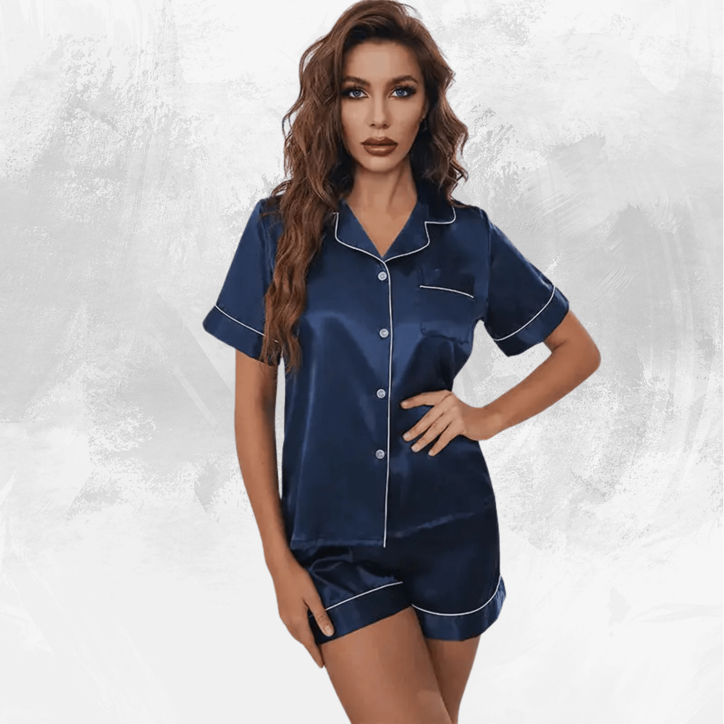 women's silk satin pajamas set - di supremo