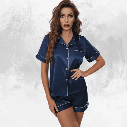 Women's Silk Satin Pajamas Set - Di Supremo