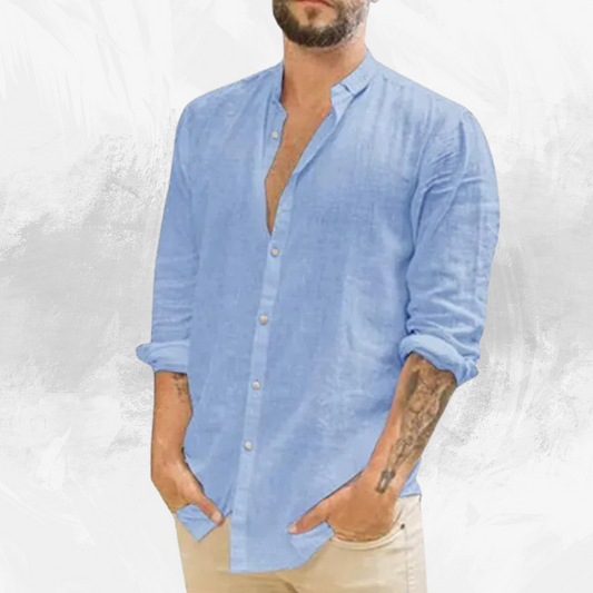 Solid Color Collar Shirt - Di Supremo