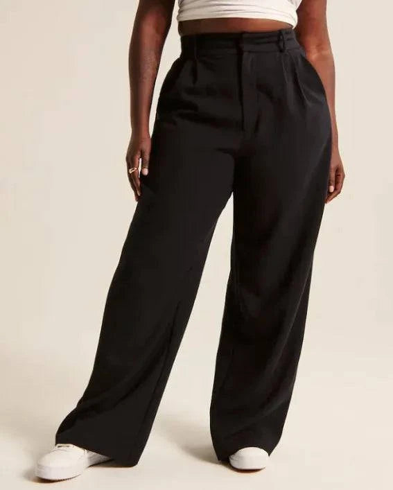 High Waist Straight Trousers - Di Supremo