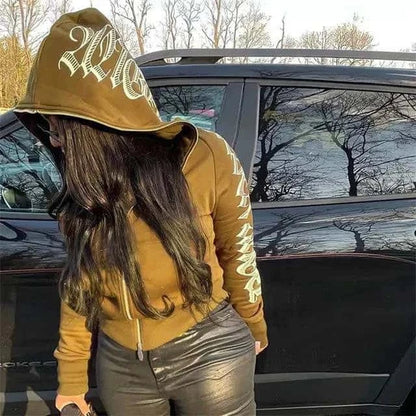 Angel Print Hooded Jacket - Di Supremo