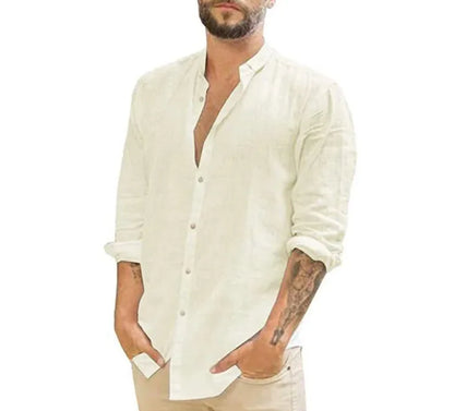 Solid Color Collar Shirt - Di Supremo