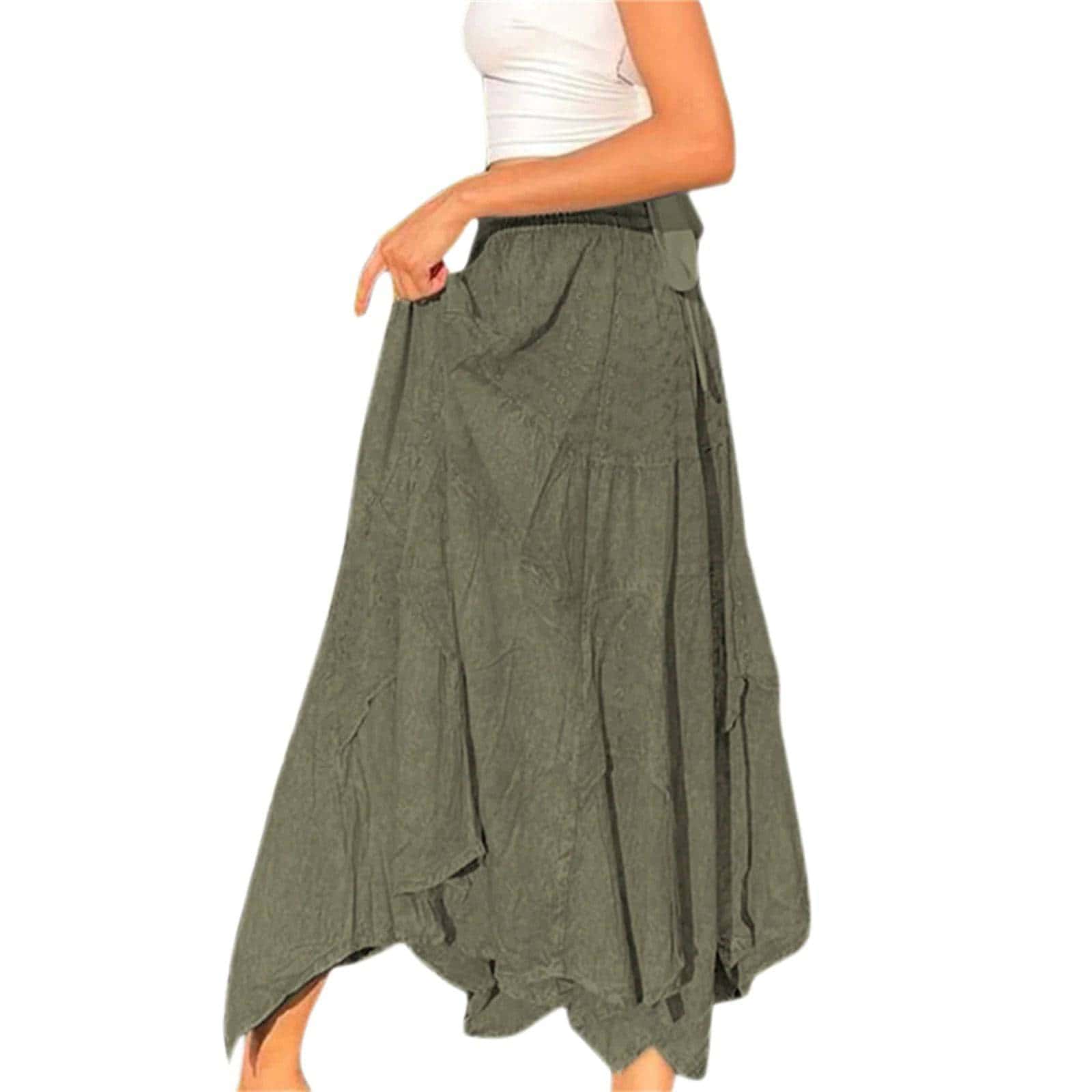 Washed Cotton Pleated Skirt - Di Supremo