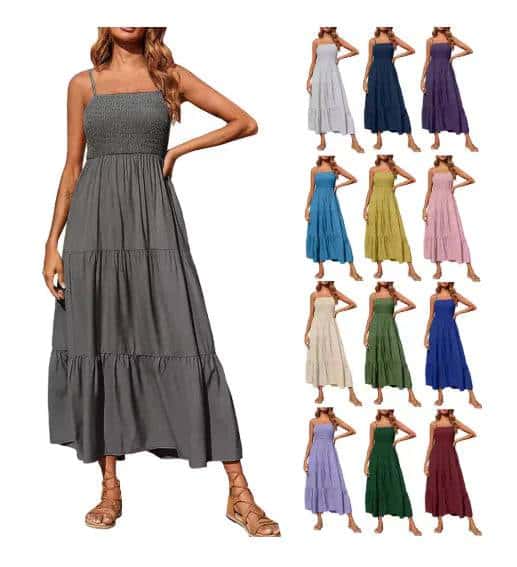 multi-layer chiffon swing dress