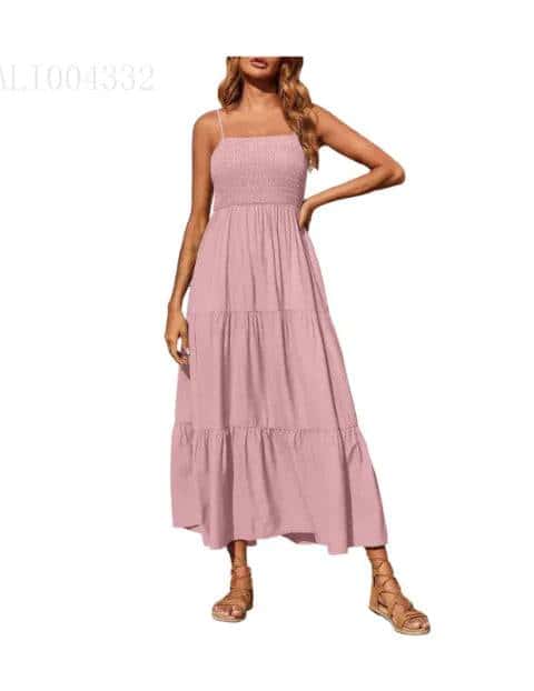 multi-layer chiffon swing dress