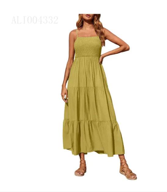 multi-layer chiffon swing dress