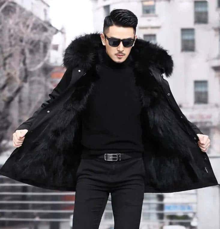 Fur Coat Faux Mink Velvet Medium Length Fur Coat - Di Supremo