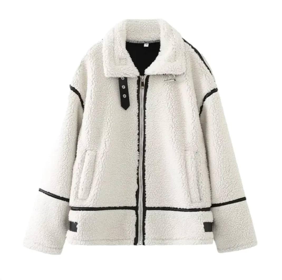 women's patchwork lambswool jacket - di supremo