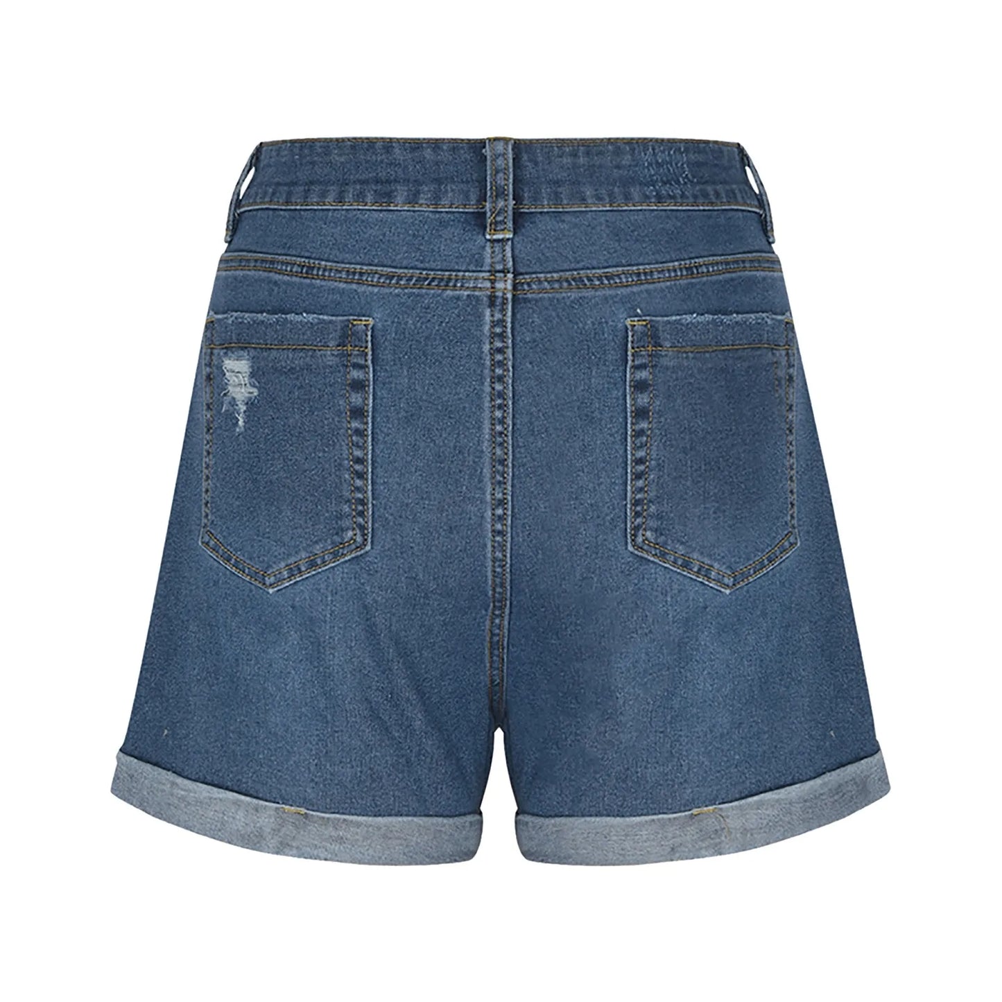high-waist distressed jean shorts - di supremo