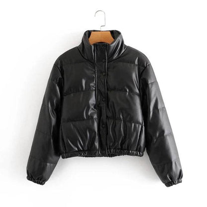 Women Winter Thick PU Leather Coats - Di Supremo