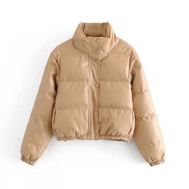 Women Winter Thick PU Leather Coats - Di Supremo