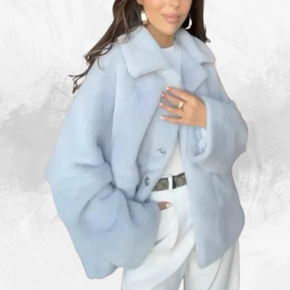 Loose Lapel Furry Coat - Di Supremo