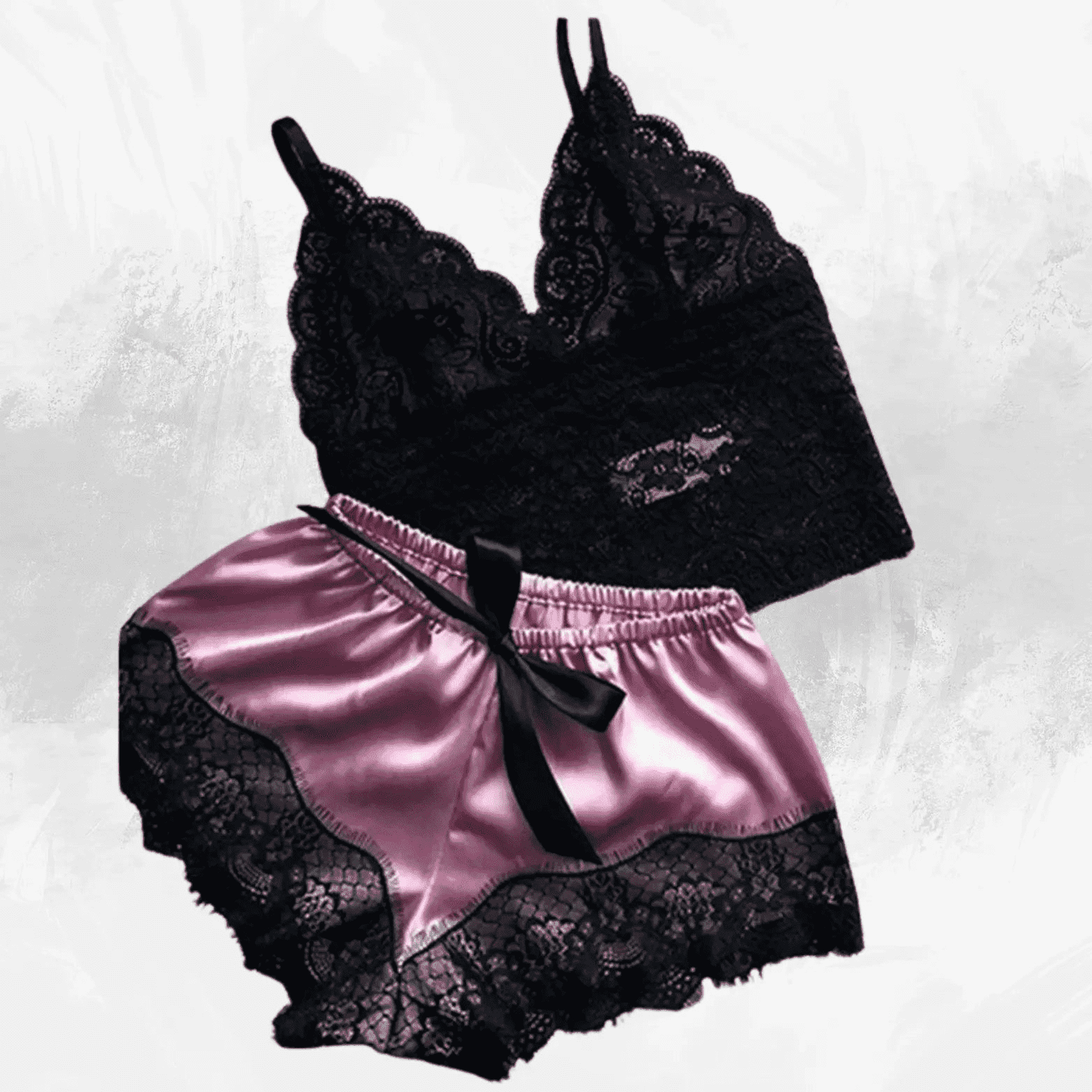 2 piece pajama set – crop top & suspender shorts my shop saver