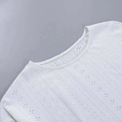 Women's Pajamas Set - Spring Long Sleeve Tops with Shorts Di Supremo