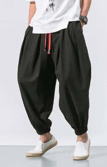 Men's Loose Cotton Linen Wide-Leg Pants - Di Supremo