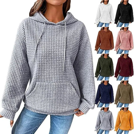 women's loose casual solid color long-sleeved sweater - di supremo