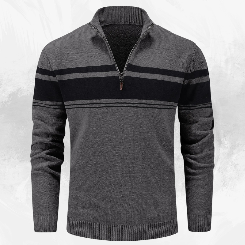 1/4 zip polo sweater - Di Supremo