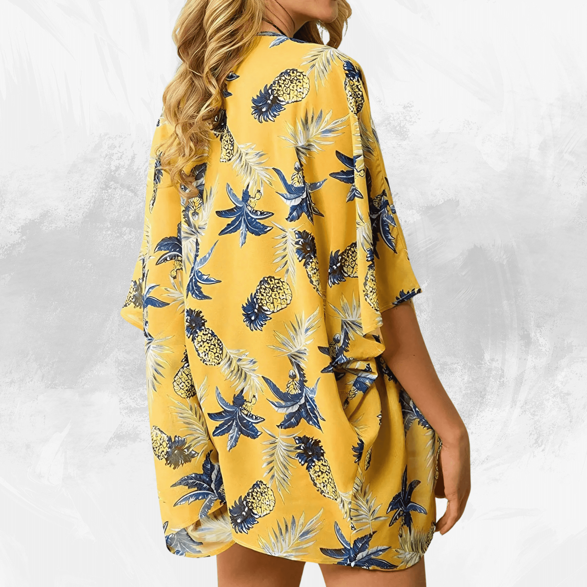 Tropical Pineapple Print Kimono - Di Supremo