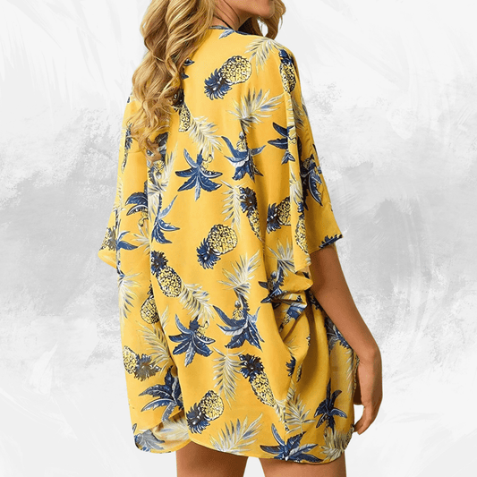 Tropical Pineapple Print Kimono - Di Supremo