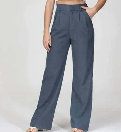 High Waist Straight Trousers - Di Supremo
