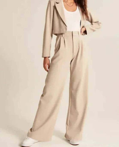 High Waist Straight Trousers - Di Supremo