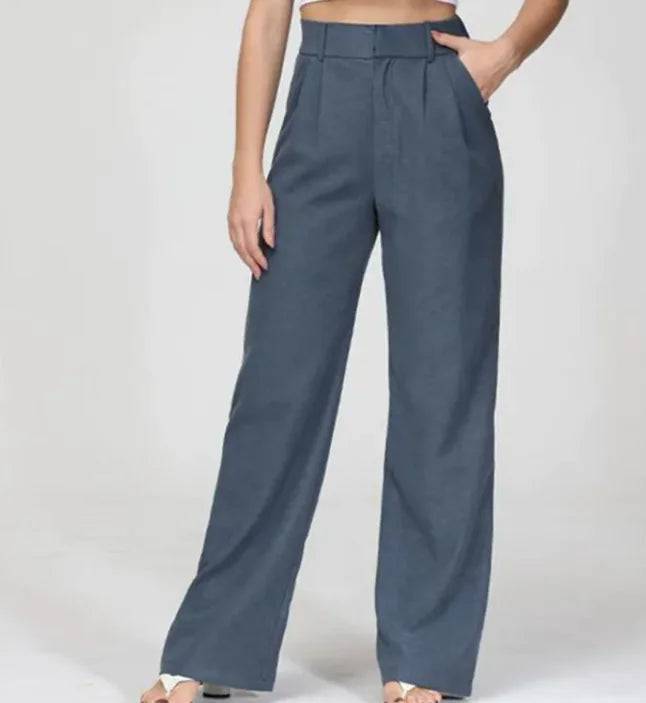 High Waist Straight Trousers - Di Supremo