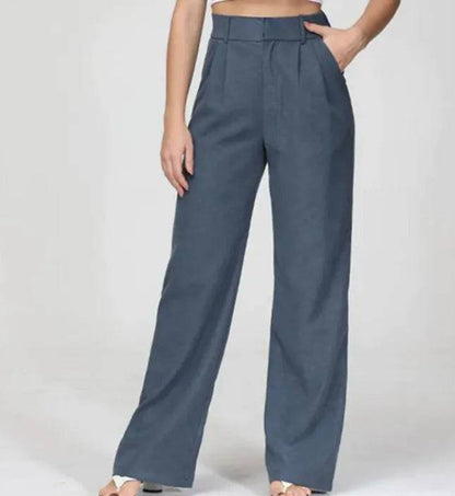 High Waist Straight Trousers - Di Supremo