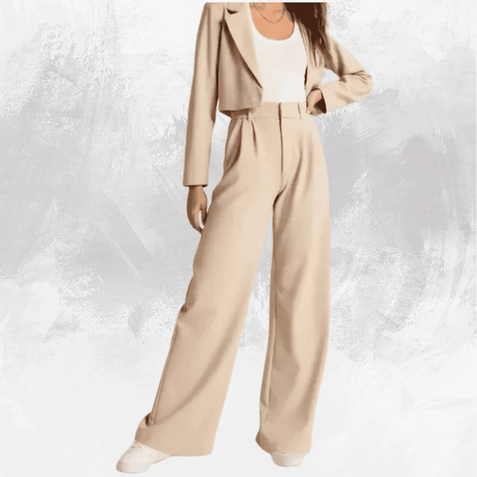 High Waist Straight Trousers - Di Supremo