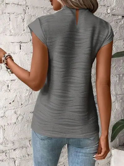 Terri Cap Sleeve Shirt- - Di Supremo