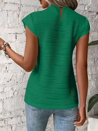 Terri Cap Sleeve Shirt- - Di Supremo