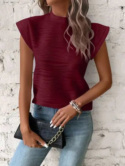 Terri Cap Sleeve Shirt- - Di Supremo