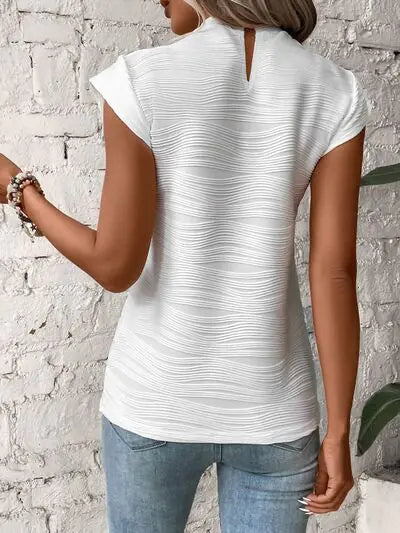 Terri Cap Sleeve Shirt- - Di Supremo