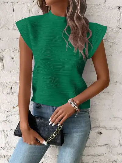 Terri Cap Sleeve Shirt- - Di Supremo