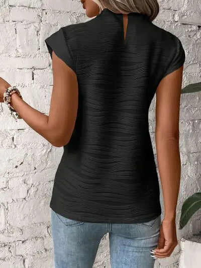 Terri Cap Sleeve Shirt- - Di Supremo